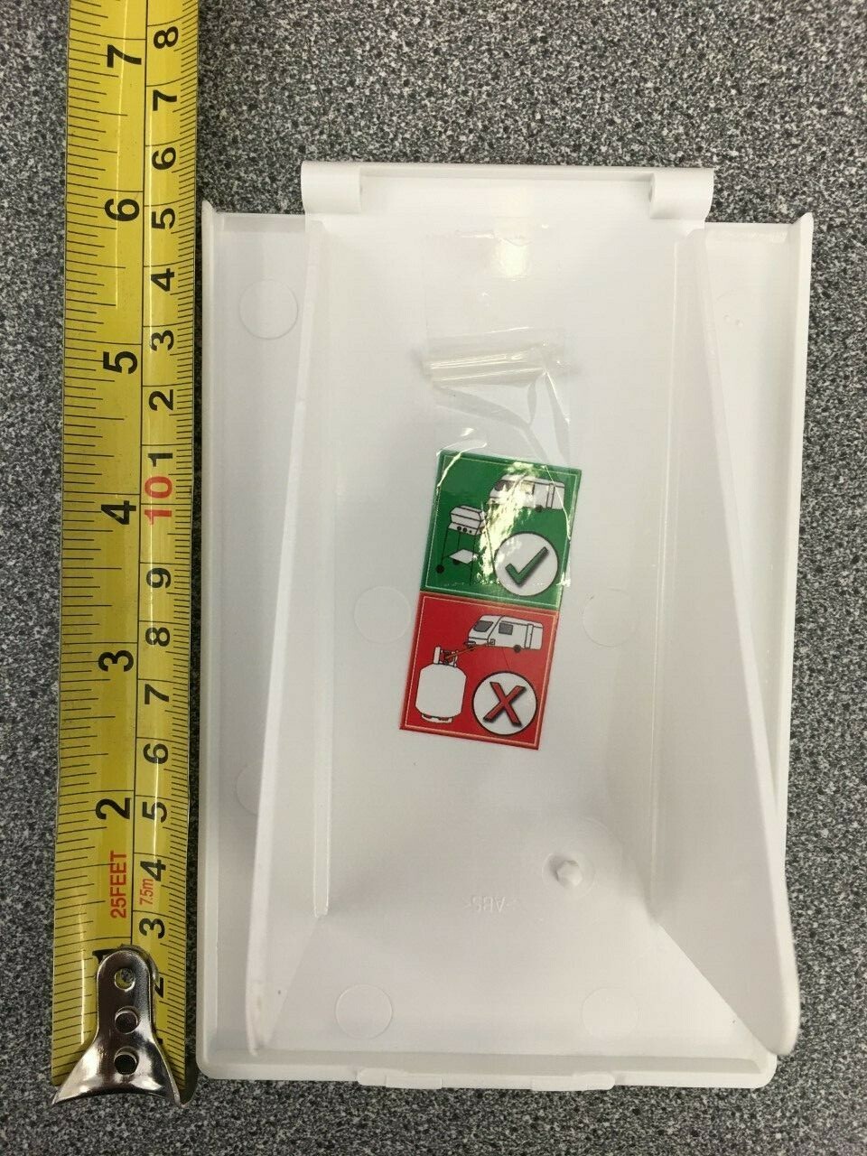CARAVAN MOTORHOME GAS OUTLET BBQ POINT LID FLAP COVER 10cm X 16cm WHITE