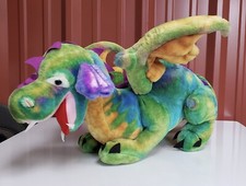 MELISSA  DOUG HUGE JUMBO Winged Dragon Plush 40"X 18" Stuffed Magic Rainbow