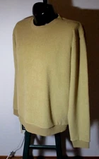 SAM SNEAD Tan Long Sleeve Fleece Golf Sweater Size L