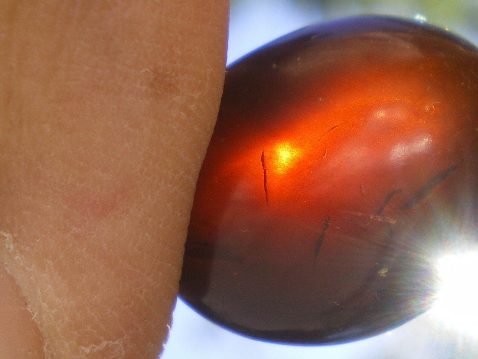 Ambre Bleue de Bornéo 14 cts - Pierre Fine Naturelle d'Indonésie - 4