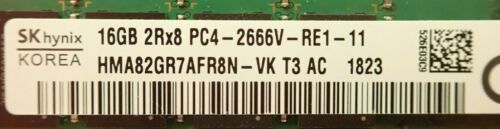 SK Hynix 32GB (2 x 16GB) 2Rx8 PC4-2666V DDR4 REG ECC RAM RDIMM HMA82GR7AFR8N-VK - Picture 4 of 4