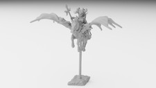 Dark Elf Sorceress on Pegasus - Ilhadiel Mini...