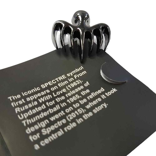 Official James Bond 007 Iconic 007 SPECTRE Logo Enamel Metal Pin Badge NEW Gift - Picture 6 of 6