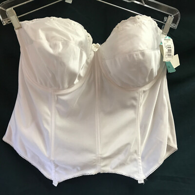 Goddess Merry Widow Corset Bustier TAGS 48C White Padded Prop Costume Cosplay