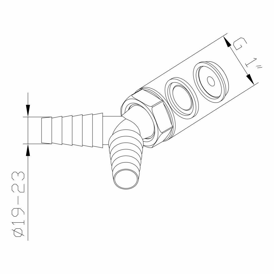 Dual Drain Hose connection split connection Suitable Yadapter 19 23