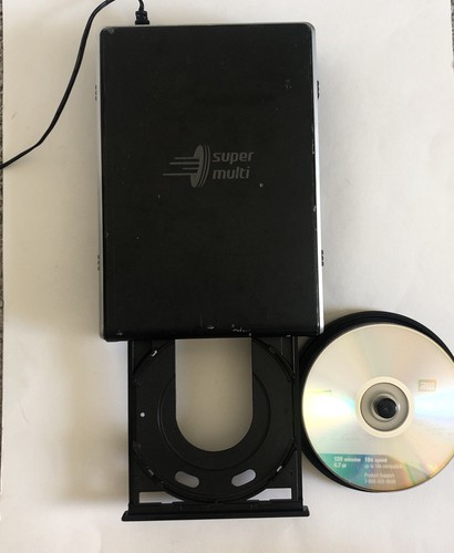 External DVD Rewriter Light Scribe & 23 blank discs-LG GE20LU10-works-copy-black - Afbeelding 1 van 12