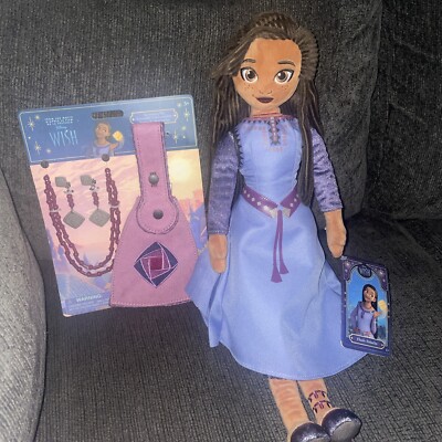 NEW Disney Parks 100 Wish Asha Plush Doll New with Tag & Disney Accessory Set