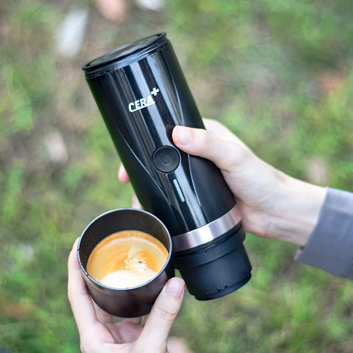 sale: CERA+ Portable Mini Espresso 12V/24V Rechargeable Car Coffee