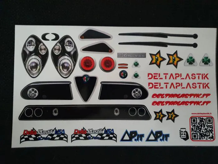 FT001 - Bodywork Body RC Scale 1/10 Alfa 8C + Decals