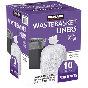 clear wastebasket liners