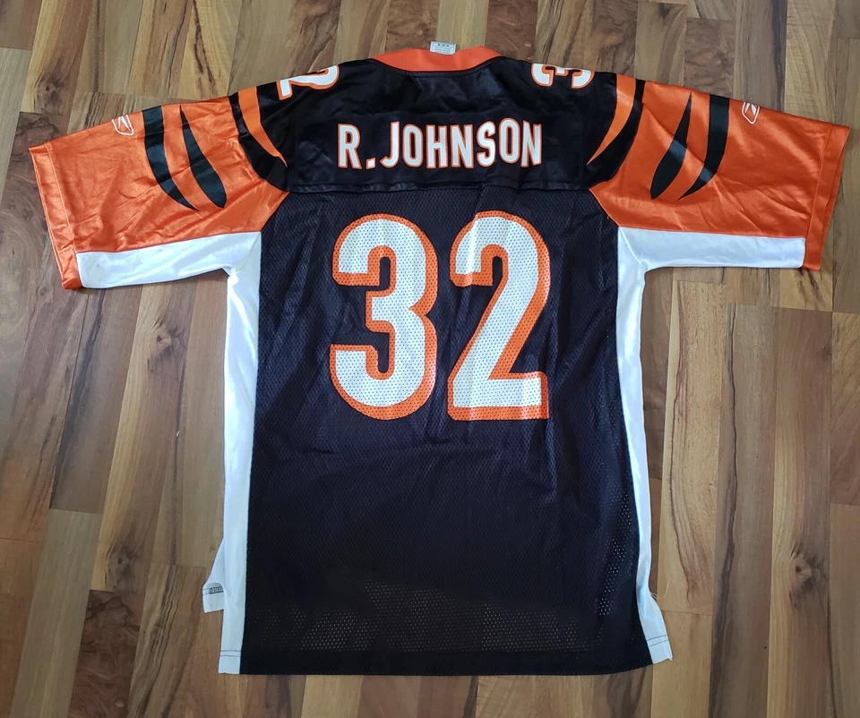 REEBOK NFL CINCINNATI BENGALS #32 R. JOHNSON  JERSEY SHIRT -SIZE ADULT M - Image 2 of 2