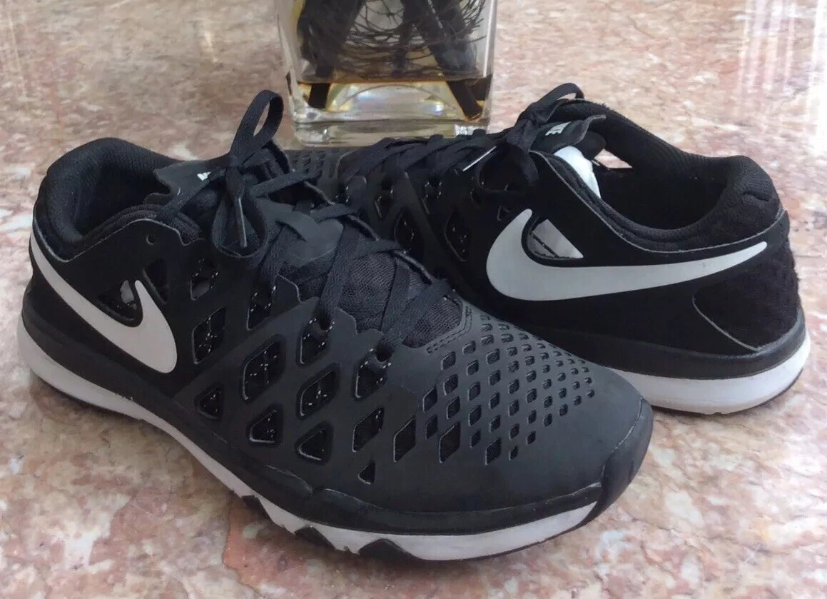 Nike Train Speed 4 Men s Black White Running Training Shoes Sz 8