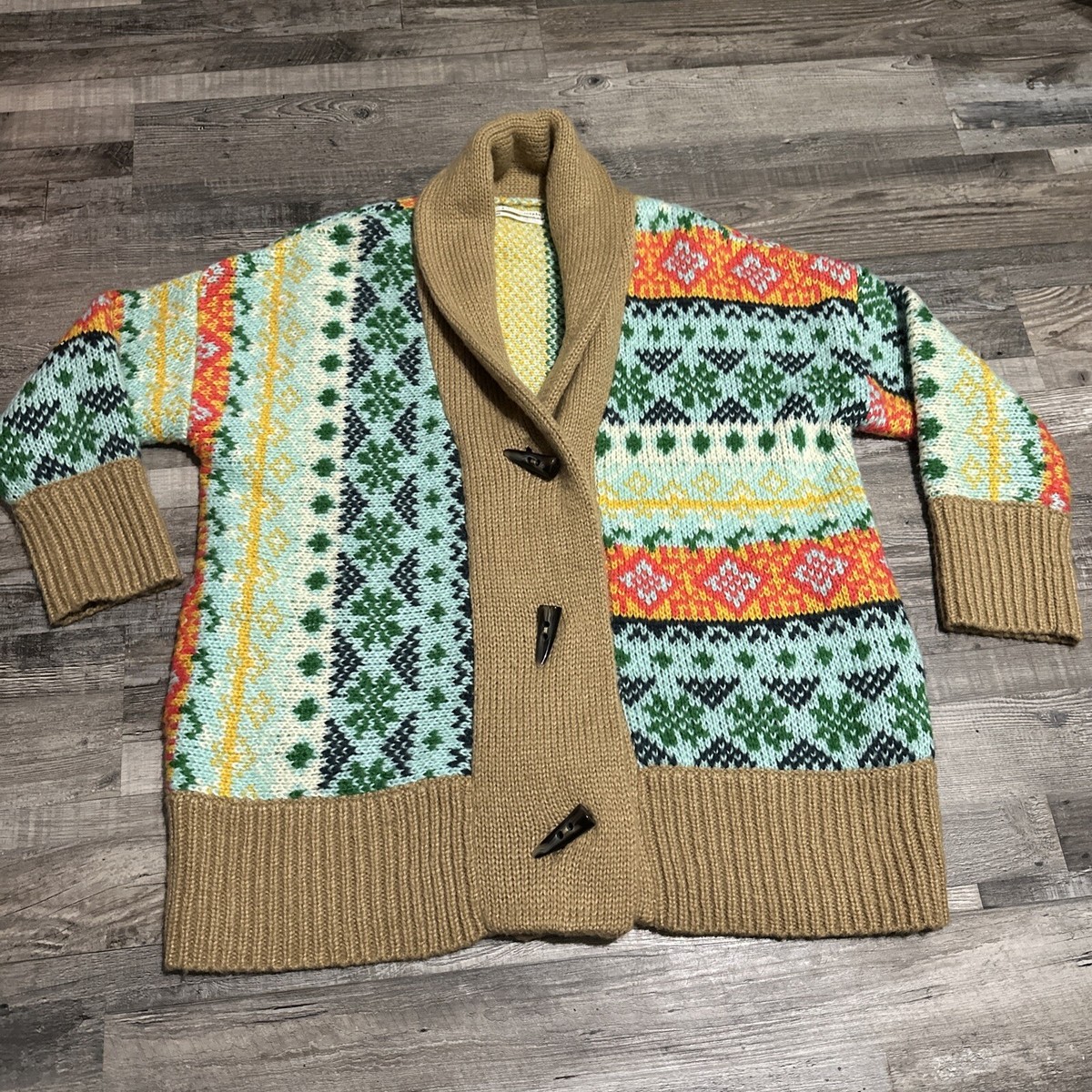 Anthropologie Carlotta Shawl Cardigan Oversized Knit BOHO Size XS