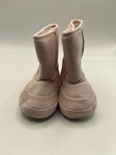 Infant Baby Girls Boots Slippers Pink Size 12 Sleeve Lined Winter Warm New
