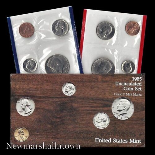 1985 P+D+S Mint Proof Set ~ Kennedy Washington Roosevelt Jefferson Lincoln - Picture 2 of 3