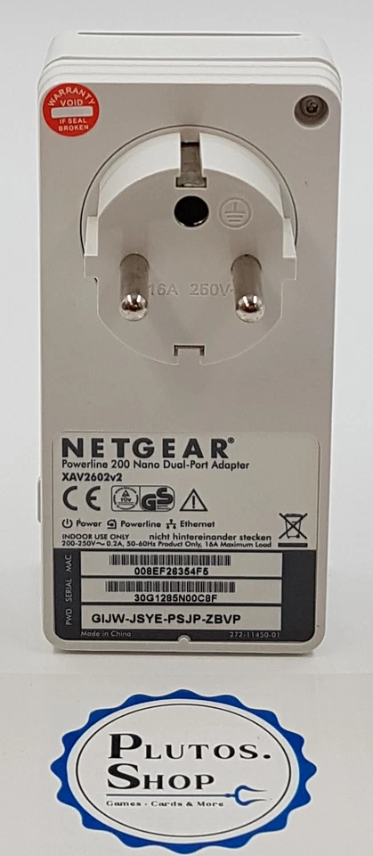 Netgear Powerline XAV2602v2 Netzwerk LAN Adapter 200Mbps Powerlan dLan - Bild 2 von 3