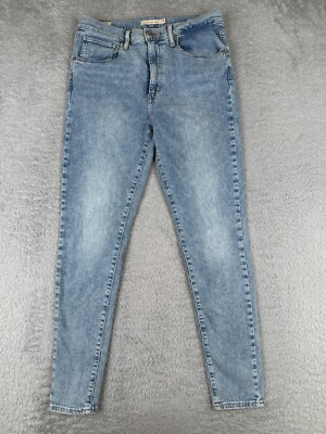 Levis Premium Pants Women 30 Blue Denim Jeans Mile High Super Skinny Big E 29x28