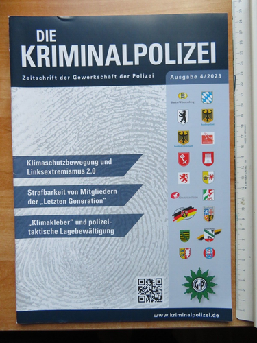 Die Kriminalpolizei Zeitschrift 4/23 Klimaschutzbewegung u. Linksextremismus 2.0