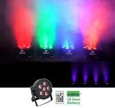 Rockville BATTERY PAR 61 Rechargeable RGBWA+UV DMX DJ STAGE Wash Light+Remote