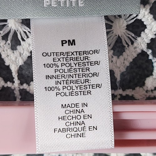 Alfred Dunner Petite PM Women Crochet Cardigan Blue Gray White Open Front EUC - Picture 14 of 19