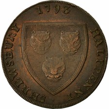 #482389 Coin, Great Britain, Salon Woollen Manufactory, Halfpenny Token, 1793