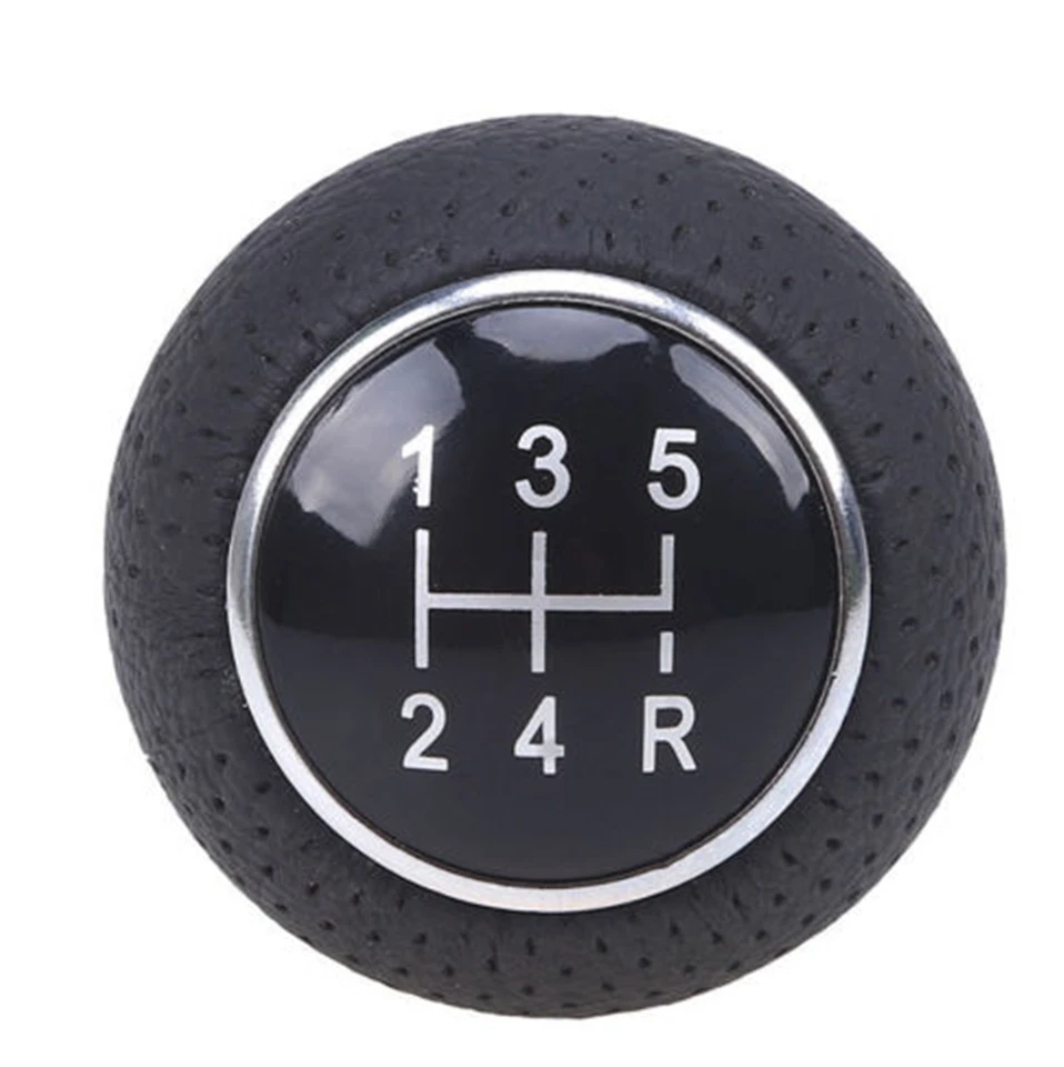 Accessory Black Leather Car 5 Speed Gear Shift Knob Stick Manual Shifter Lever - Image 4 of 4