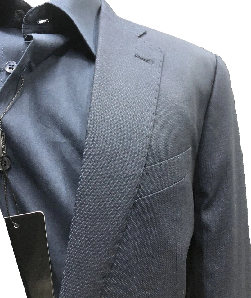 Traje Para Hombre Chicco Pied Poule Azul Calce Ajustado D7 46 48 50 52 54 56 58 60 Lana Foto 2 de 4