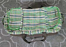 Dakine Split Roller Green/Brown Plaid Travel Rolling Luggage Bag 29x14x13