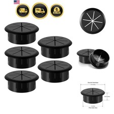 2 Inch Desk Grommet Black, Desk Hole Cover for Cables, Flexible Cable Grommet...
