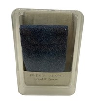 New Anthropologie Paper Crown Denim Blue Pocket Square with Case