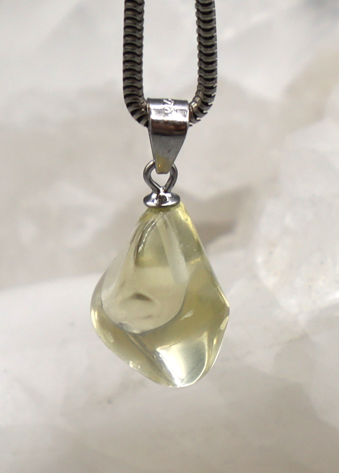 ORTHOKLAS Anhänger Trommelstein mit 925er Silberöse Edelstein-Anhänger c4 ORTHOKLAS Anhänger Trommelstein mit 925er Silberöse Edelstein-Anhänger c4