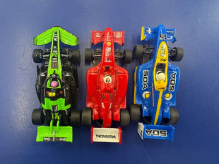 3pc Lot HO AFX F1 Formula 1 Mega G Slot Cars Mission Stake SOA