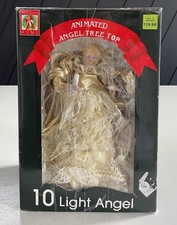 Holiday Home 11&rdquo; Animated & Lighted Angel Tree Topper Vintage With Box READ