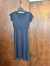 Uniqlo Women's Navy Blue Midi Dress Size M