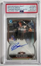 2023 BOWMAN DRAFT CHROME PRSPCT AUTO #CDABE BRYCE ELDRIDGE PSA 8 AUTO 10