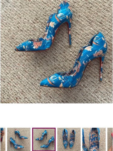 Christian Louboutin Hot Chick Scallop Greek Odissey Heels size 38.5/39.5 READ - Picture 7 of 13