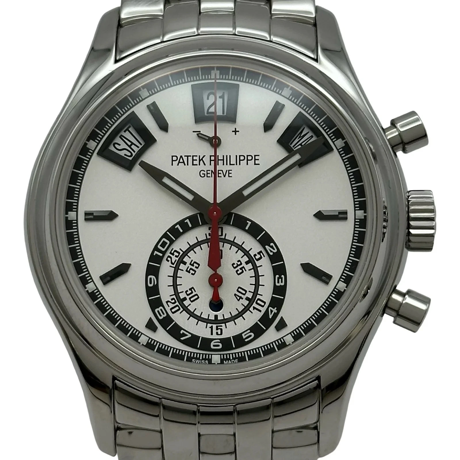 Patek Philippe — PATEK PHILIPPE 5960/1A-001 40mm SS White Dial Automatic Watch 2017 #OKW346