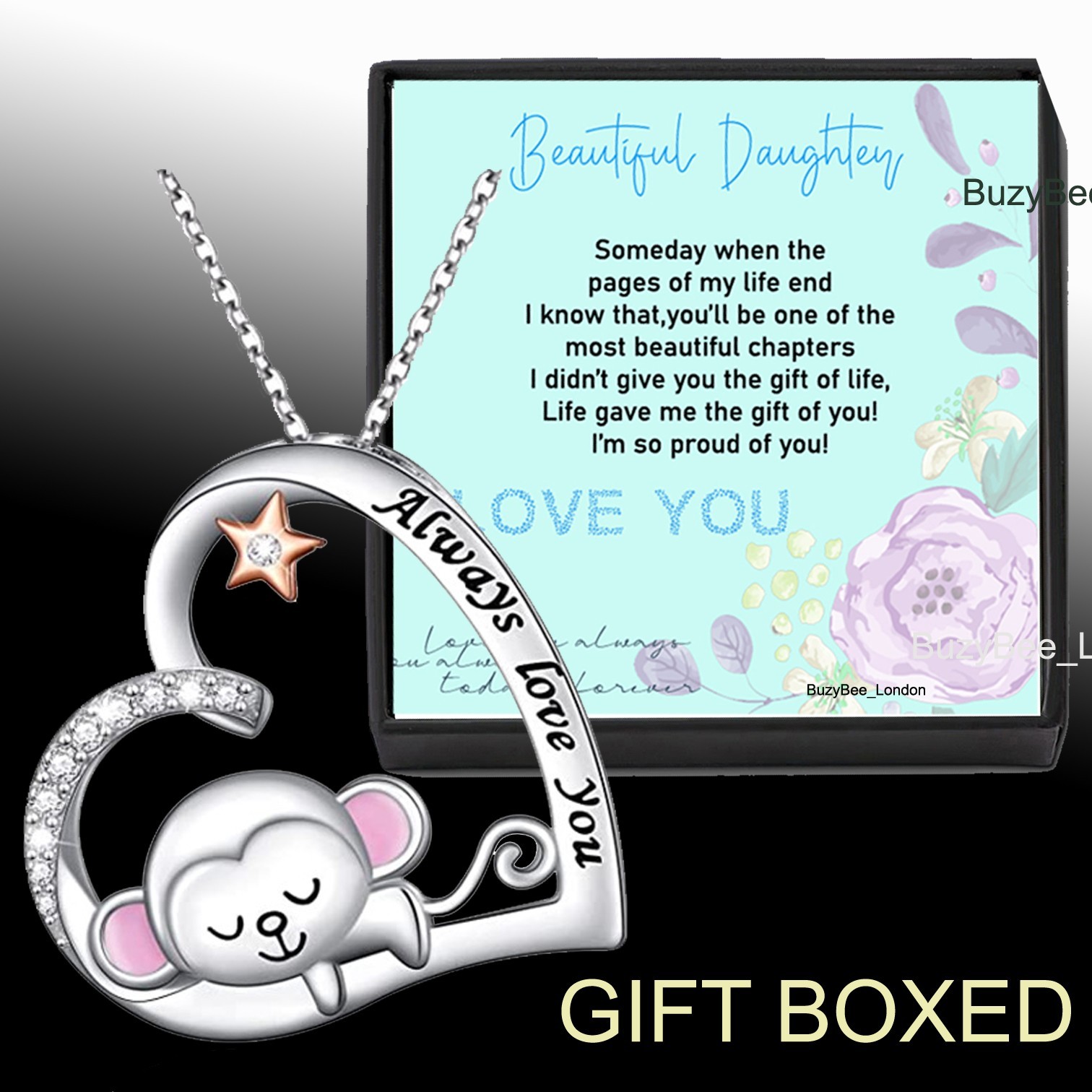 To My Daughter Gifts from Dad Mum Necklace for Daughter Birthday Gifts Present