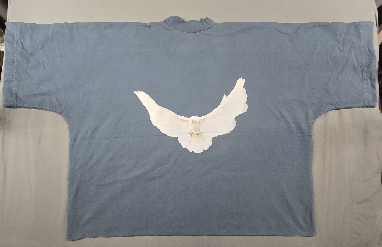 Yeezy GapEngineered By Balenciaga Dove Men's Large No Seam T-Shirt Dark Blue thumbnail 14