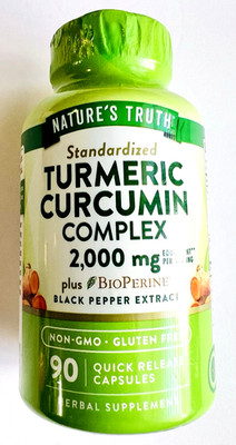 Nature's Truth TURMERIC CURCUMIN COMPLEX w/BioPerine - 2000 mg 90 Caps 01/2027