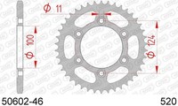 Corona Afam 50602-46 Aus Stahl Passo 520 Ducati 620 Monster Dark 620 2003 2004