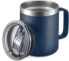 12oz Stainless Steel Insulated Coffee Mug with Handle, Double Wall Vacuum  Mug, 