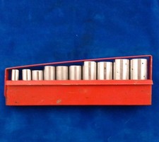 Snap-on 10 Piece 7/8 To 3/8 Drive 12-POINT Metric Deep Socket Set