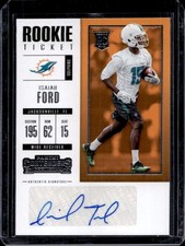 2017 Panini Contenders Isaiah Ford Rookie Ticket Auto #136 Dolphins Rookie