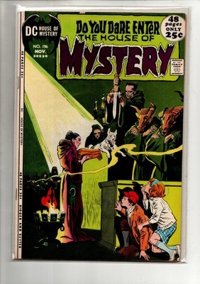 (MS)  DC House Mystery 196 FN 6.0 Comic Bronze Age 1971 Bag Board Horror 48 Page