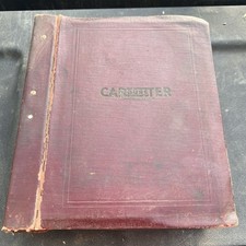 Vintage Carter Carburetor Parts Service Manual Binder 1930s-1950s Vintage Carter Carburetor Parts Service Manual Binder 1930s-1950s