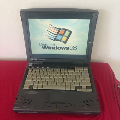 Compaq Armada 1700 Laptop Vintage Boots Power Cable HDD Floppy Caddy Battery