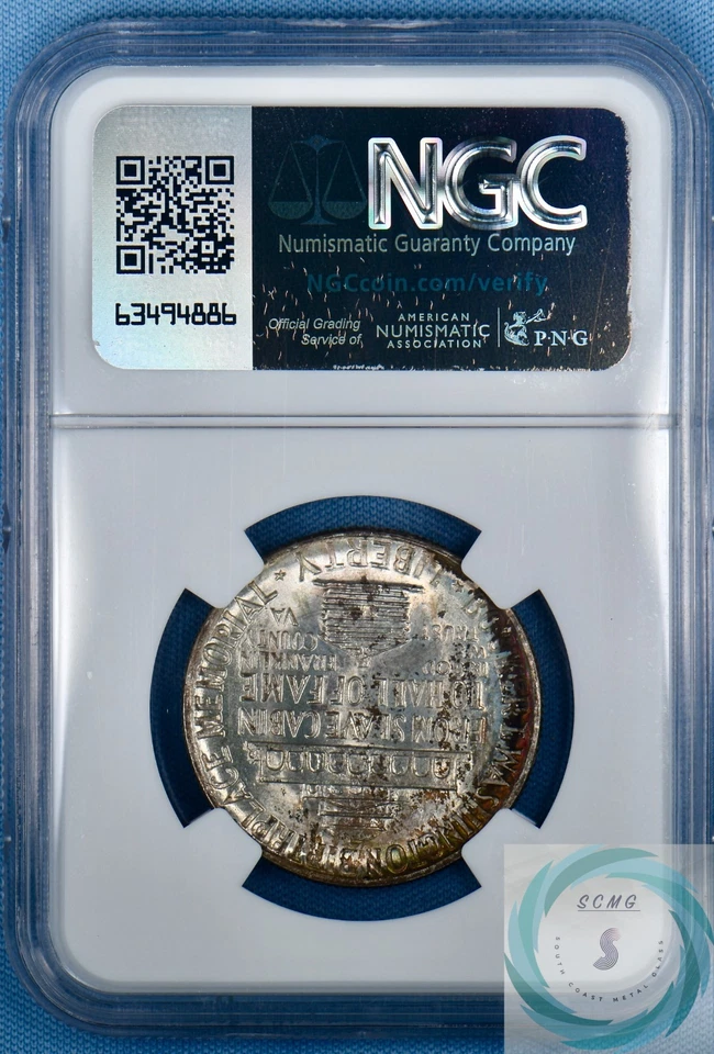 1946  Booker T Washington Commemorative Half Dollar NGC MS66+ w/CAC - Stunning!! - Image 3 of 4
