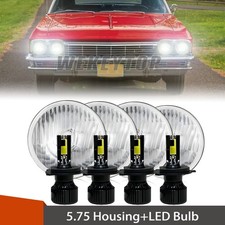 4pcs 5.75 Round Led Headlight Hilo Beam H4 For 1958-1975 Chevy Impala El Camino 4pcs 5.75 Round Led Headlight Hilo Beam H4 For 1958-1975 Chevy Impala El Camino
