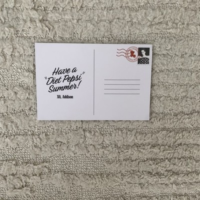 Addison Rae offizielle Grüße von Diät Pepsi Sommer Postkarte